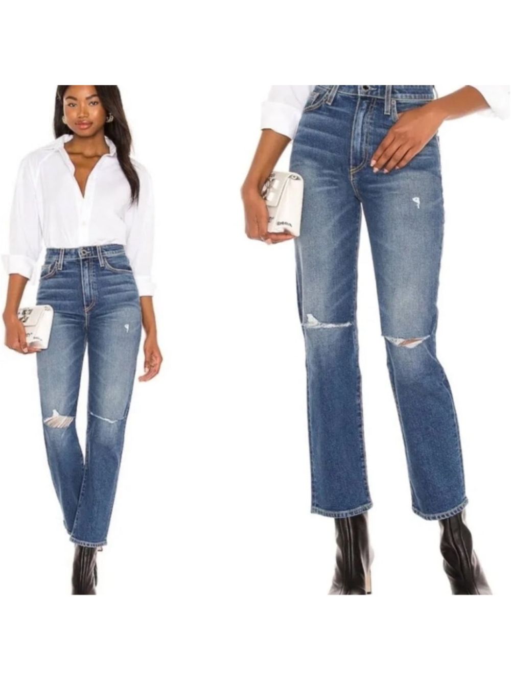 FRAME Le Jean High Rise Mia Relaxed Straight Jean Size 27